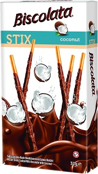 Biscolata Stix - Ropogós csokoládés pálcikák - kókuszosr